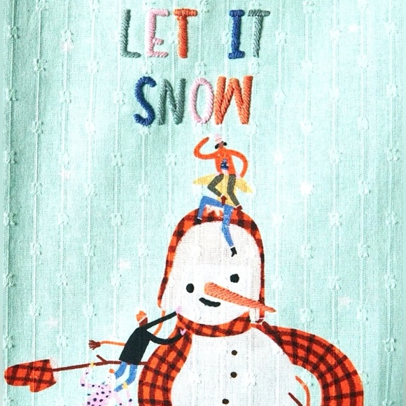 Anthropologie Let It Snow Dish Towel - Picture 4 of 6